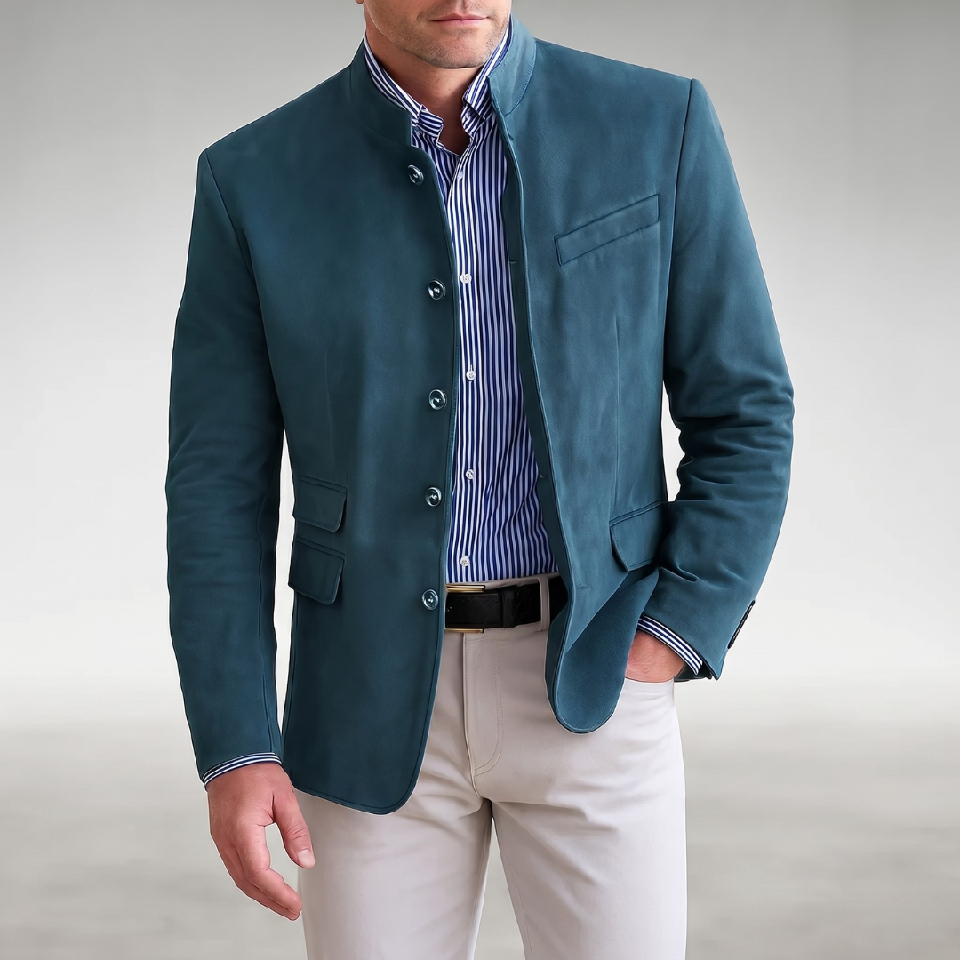 Veste structurée Cannes, finitions soignées, poche ticket