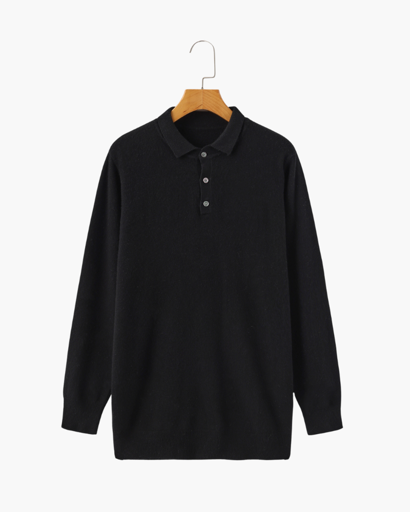 Polo Toucher-Doux Homme — Noir