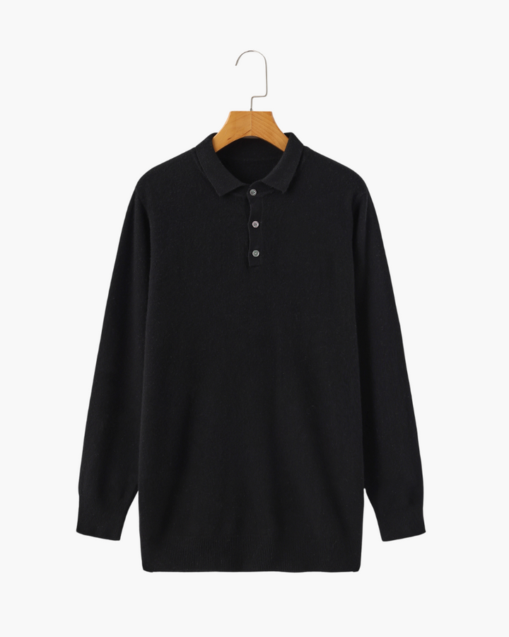 Polo Toucher-Doux Homme — Noir