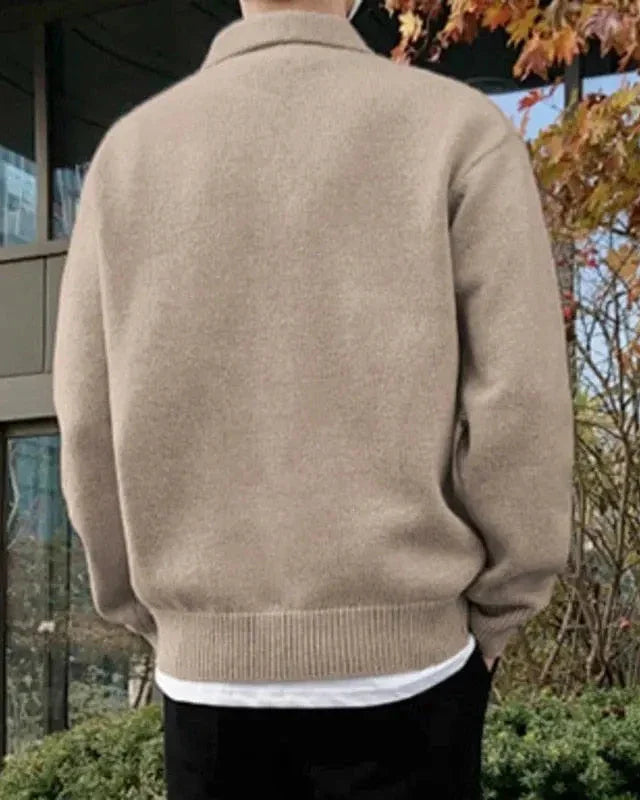 Pull Laine-Douce Col Zippé Homme — Photo 3