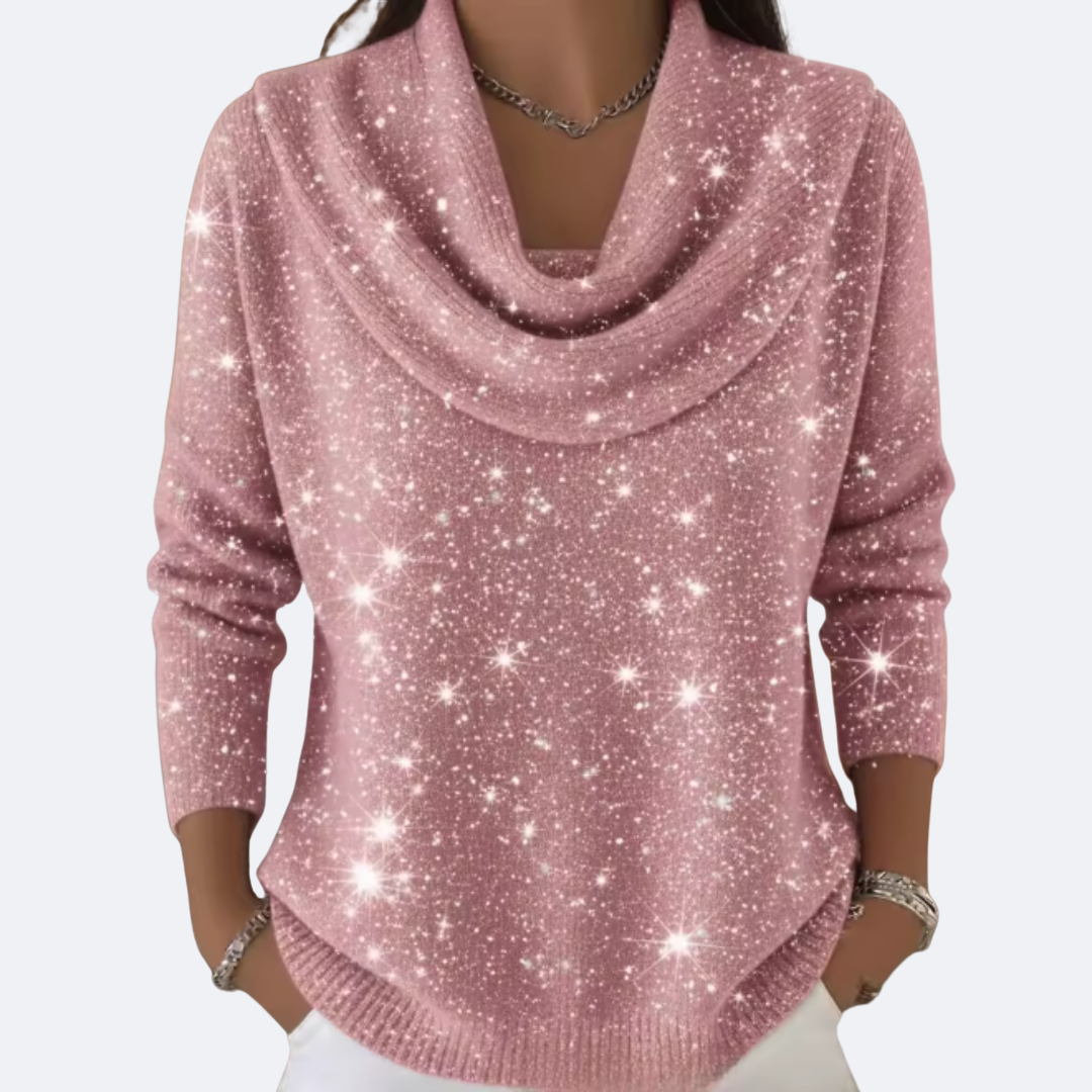 Lana Pull Brillant Femme — Rose