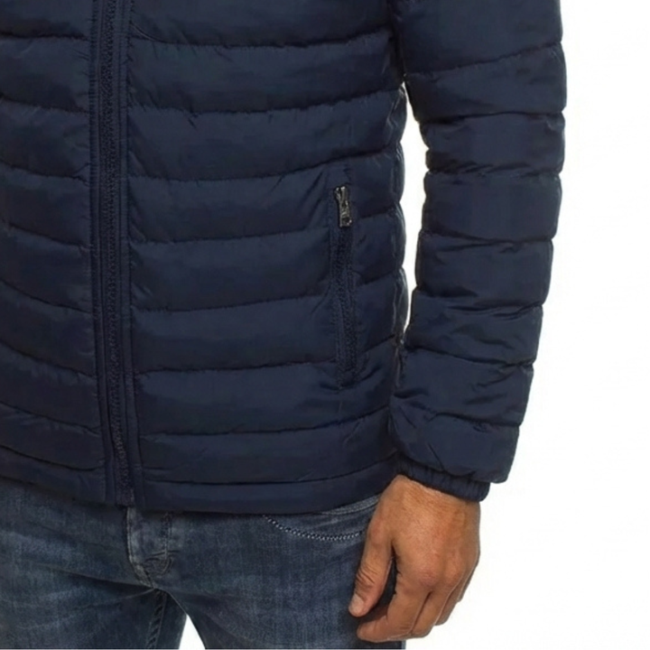 Veste puffer matelassée homme - Léopold by Atelier Tissure, feature panel détail