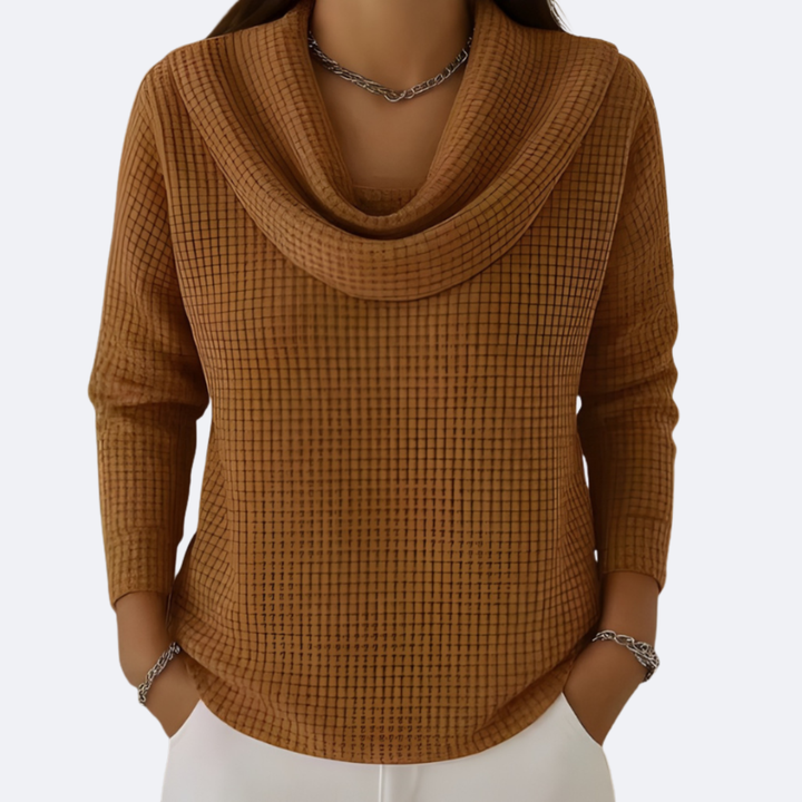 Livia Pull Doux Femme — Marron Caramel