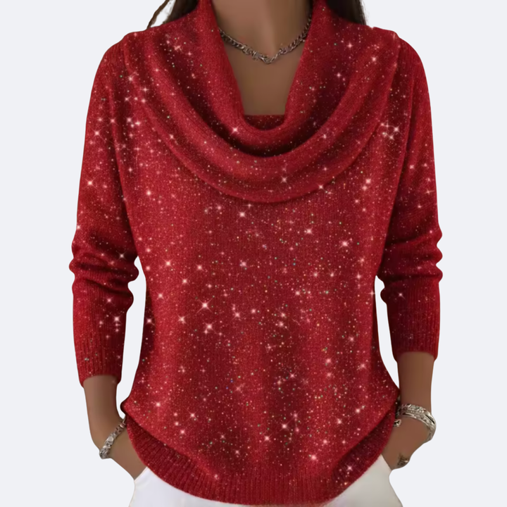 Lana Pull Brillant Femme — Rouge