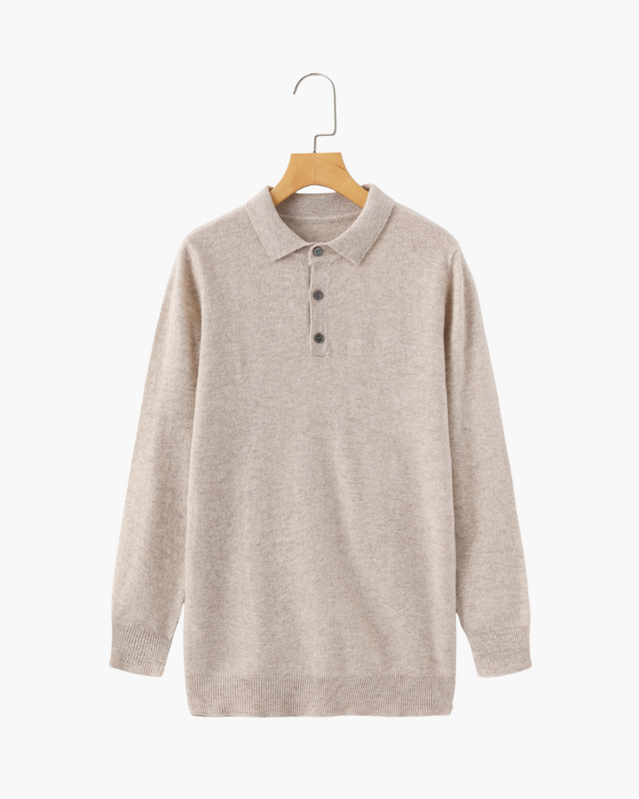 Polo Toucher-Doux Homme — Beige