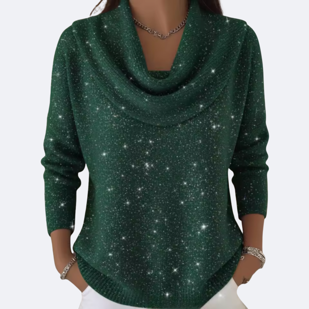Lana Pull Brillant Femme — Vert