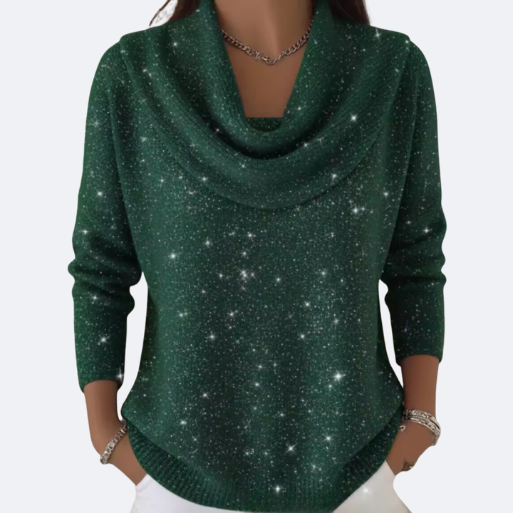 Lana Pull Brillant Femme — Vert