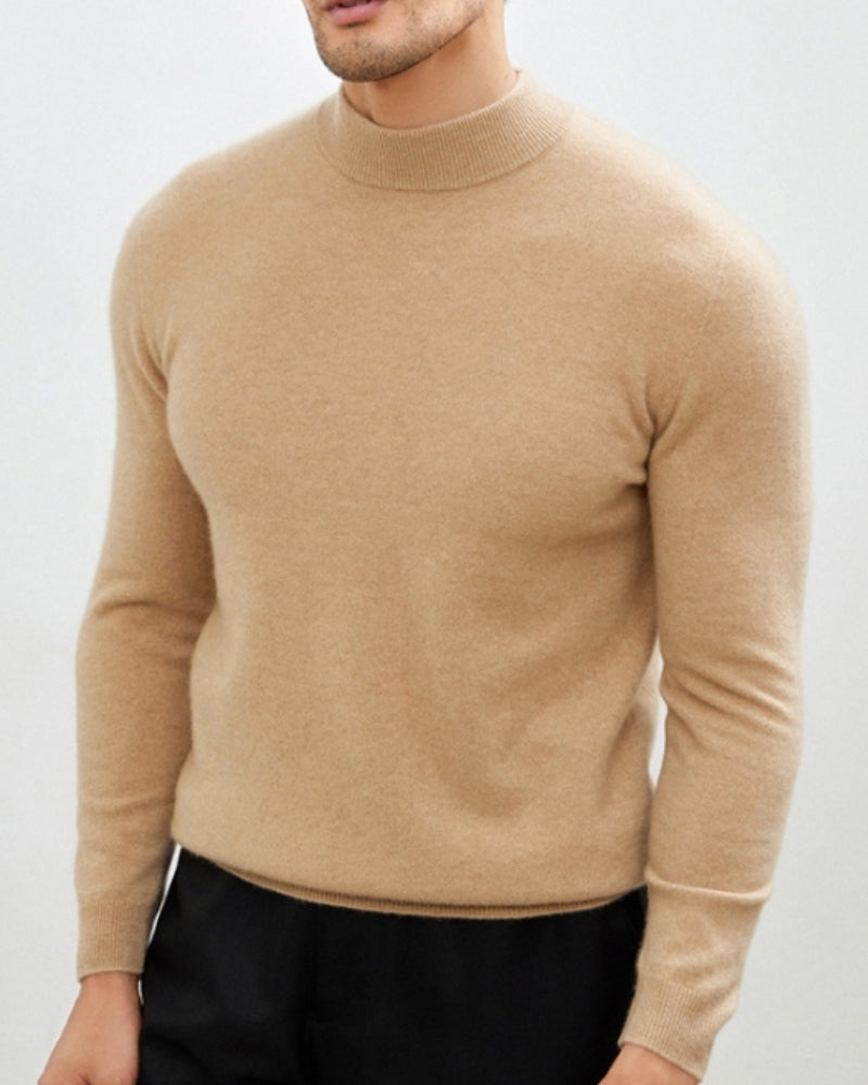 Col Roulé Toucher-Doux Homme — Beige