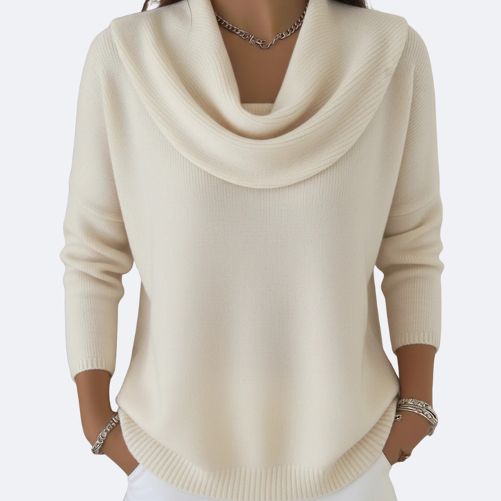 Giulia Pull Col Montant Femme — Blanc