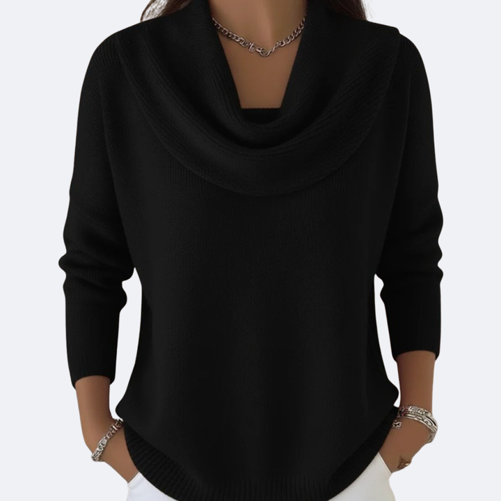 Giulia Pull Col Montant Femme — Noir