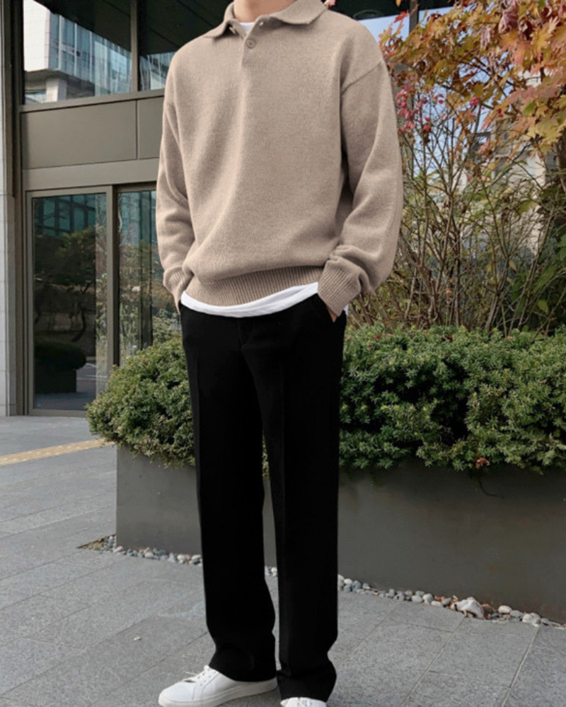 Pull Laine-Douce Col Zippé Homme — Photo 2