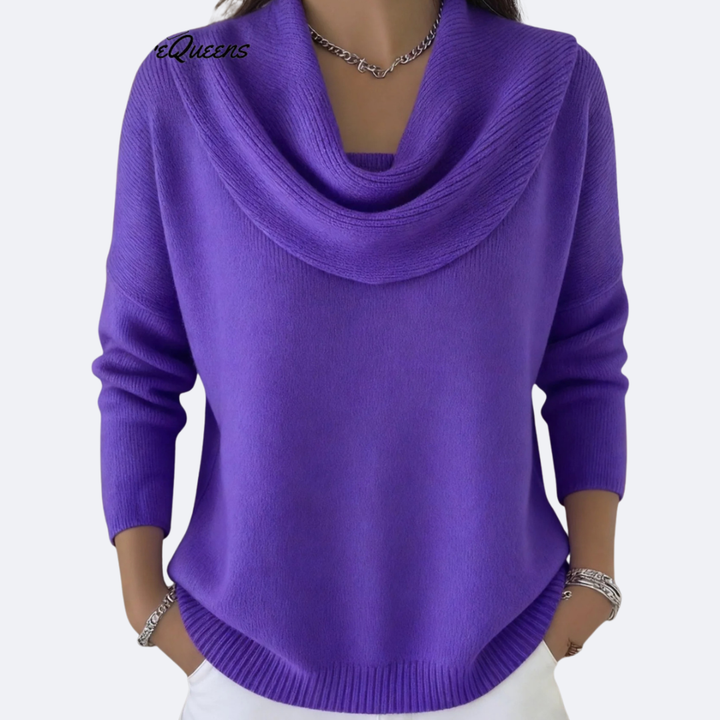 Giulia Pull Col Montant Femme — Violet