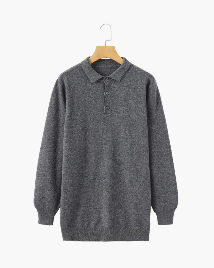 Polo Toucher-Doux Homme — Gris Clair