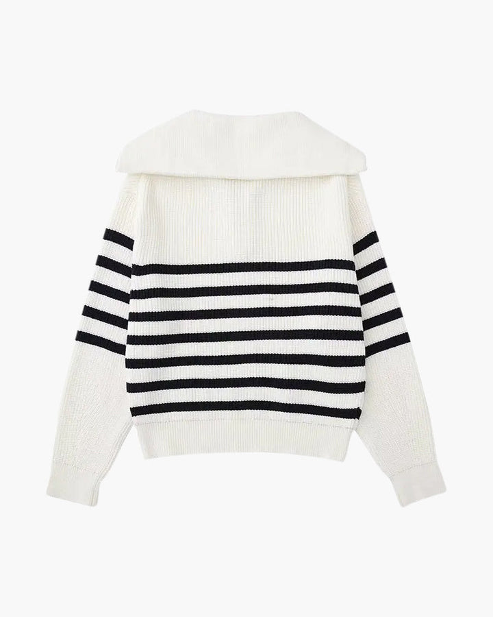 Pull Rayé Demi-Zip Homme — Photo 2