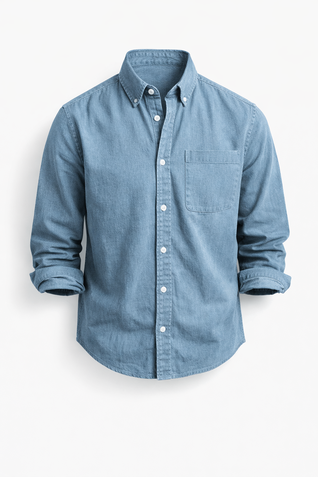 Armand chemise casual-chic Bleu Clair vue principale - Atelier Tissure
