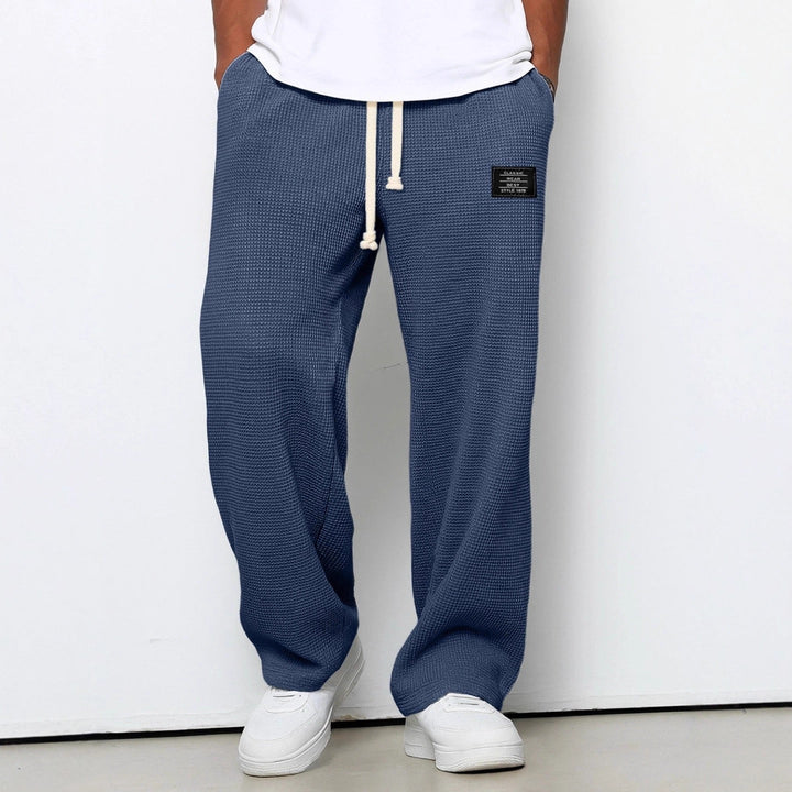 Pantalon Bastian pour homme, bleu, coupe décontractée à taille ajustable