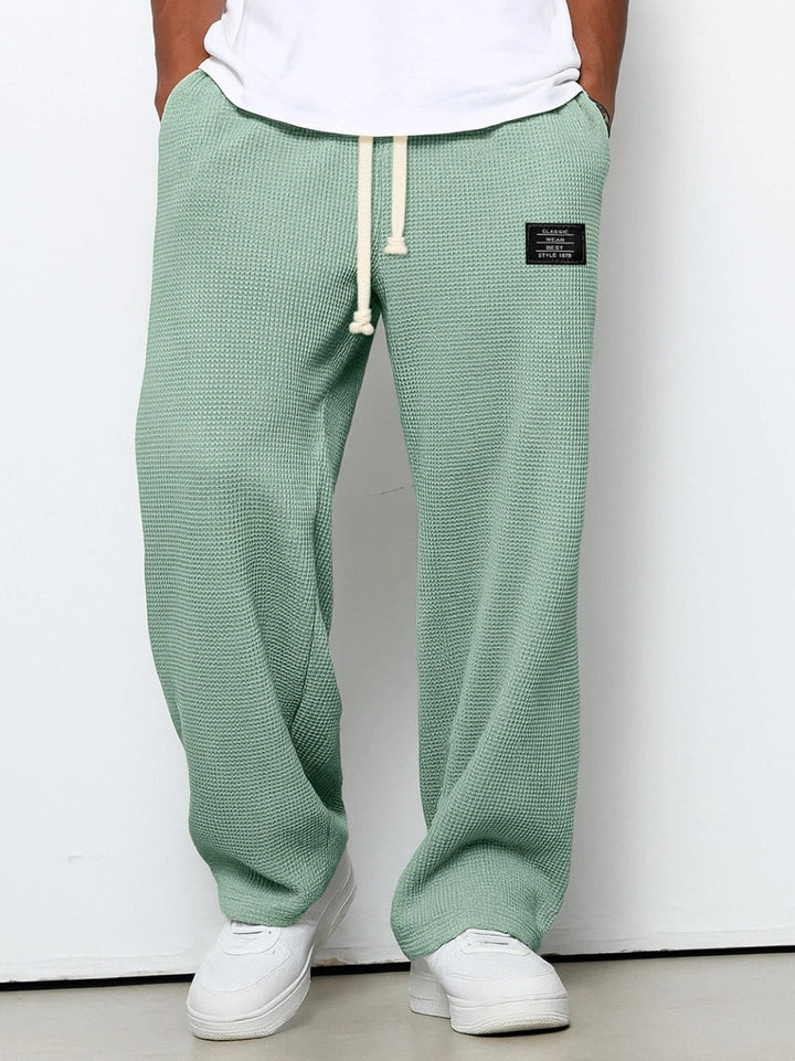 Pantalon Bastian pour homme, vert, coupe décontractée à taille ajustable