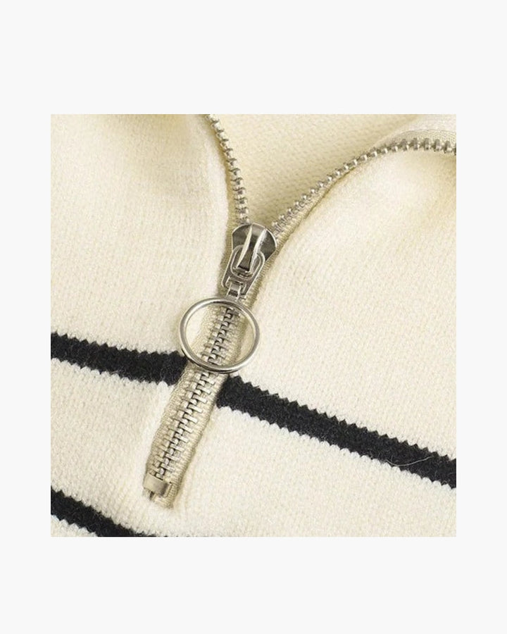 Pull Tricot Zippé Homme — Photo 3