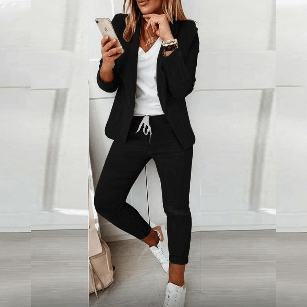 Sophia Ensemble Élégant Femme — Noir