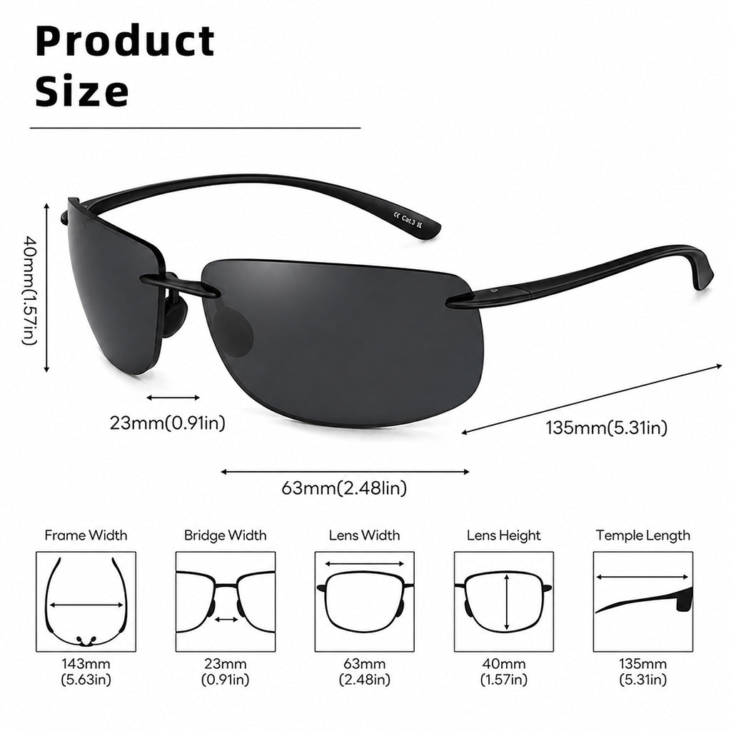 Fink™ | Lunettes de soleil polarisées sans monture (Achetez-en 1, obtenez 1 GRATUIT)
