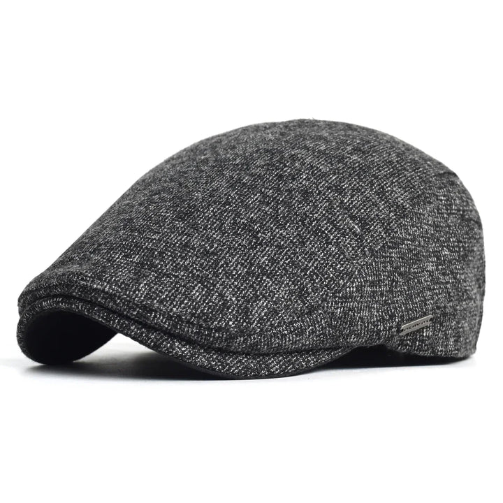 Casquette coppola Enzo en toucher-doux gris, vue de dos avec passant cuir