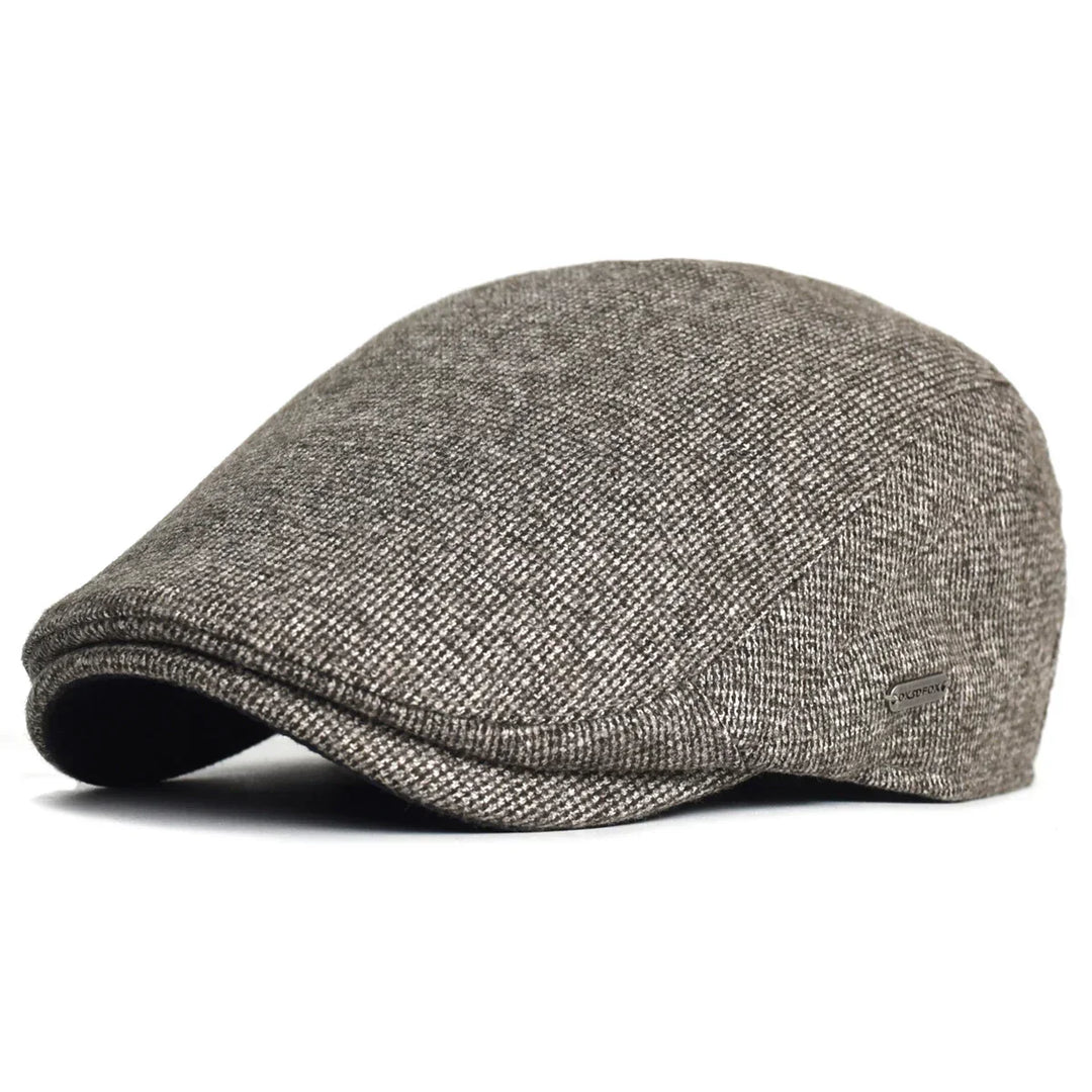 Casquette coppola Enzo en toucher-doux marron, vue trois-quarts