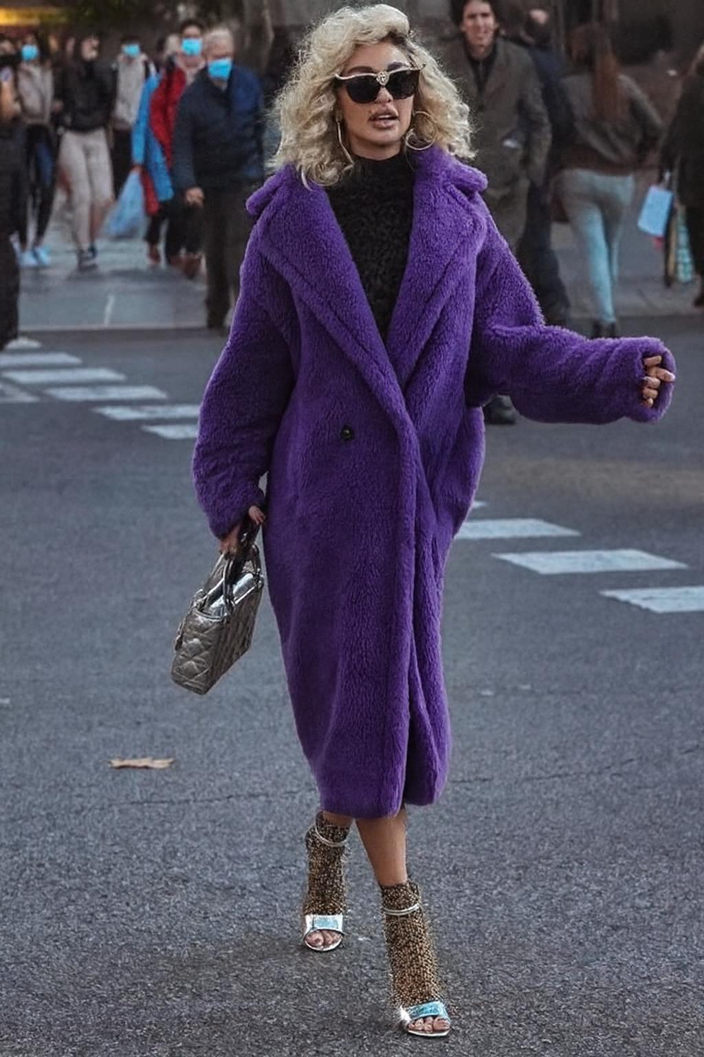 Manteau Teddy Texture