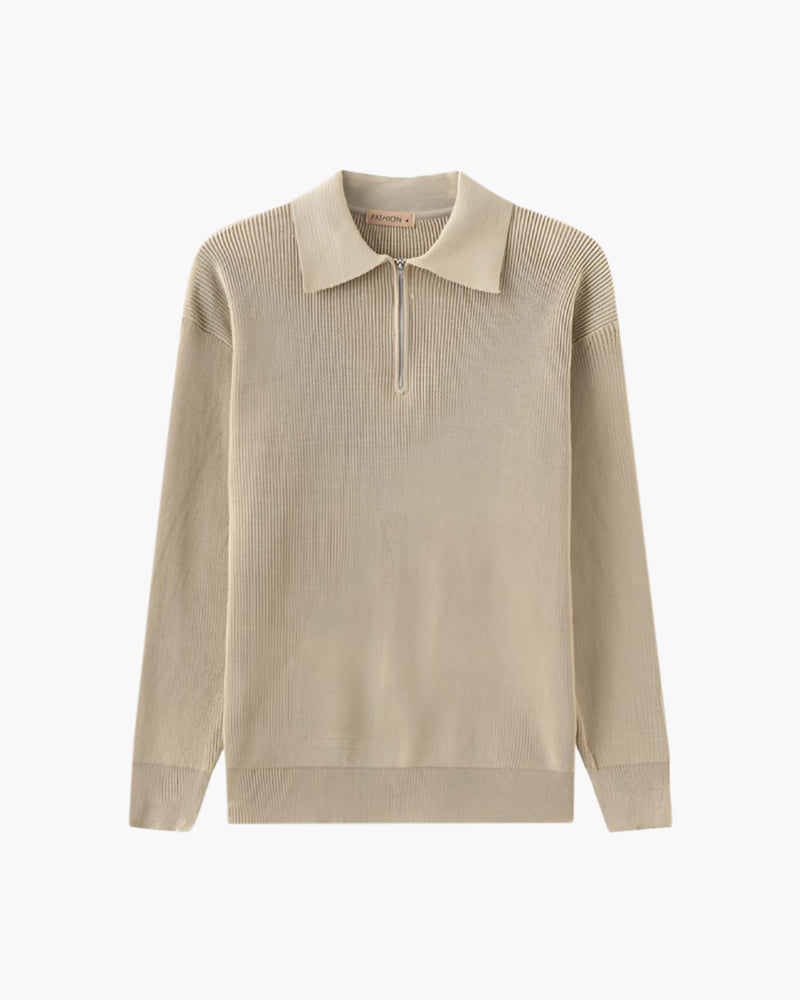 Cesare Pull Zippé Homme — Nude