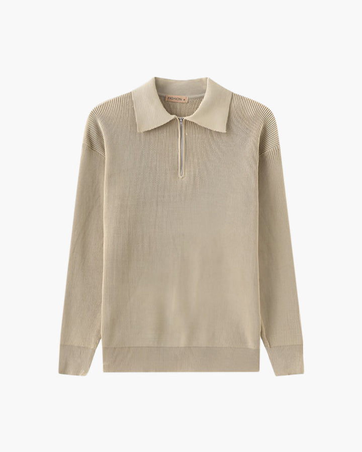 Cesare Pull Zippé Homme — Nude