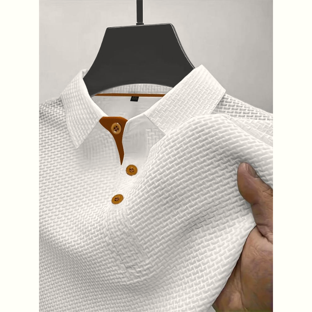Henri polo premium homme coloris Blanc