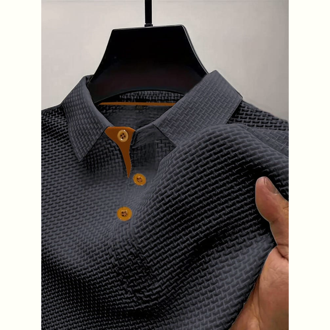 Henri polo premium homme coloris Gris