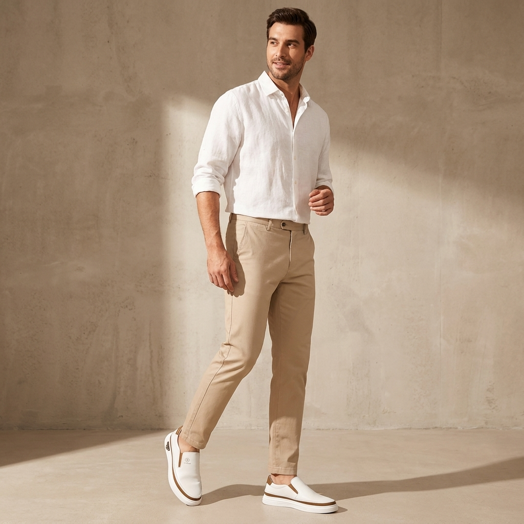 Sneakers slip-on cuir homme Lorenzo — vue 2