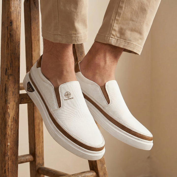 Sneakers slip-on cuir homme Lorenzo — vue 1