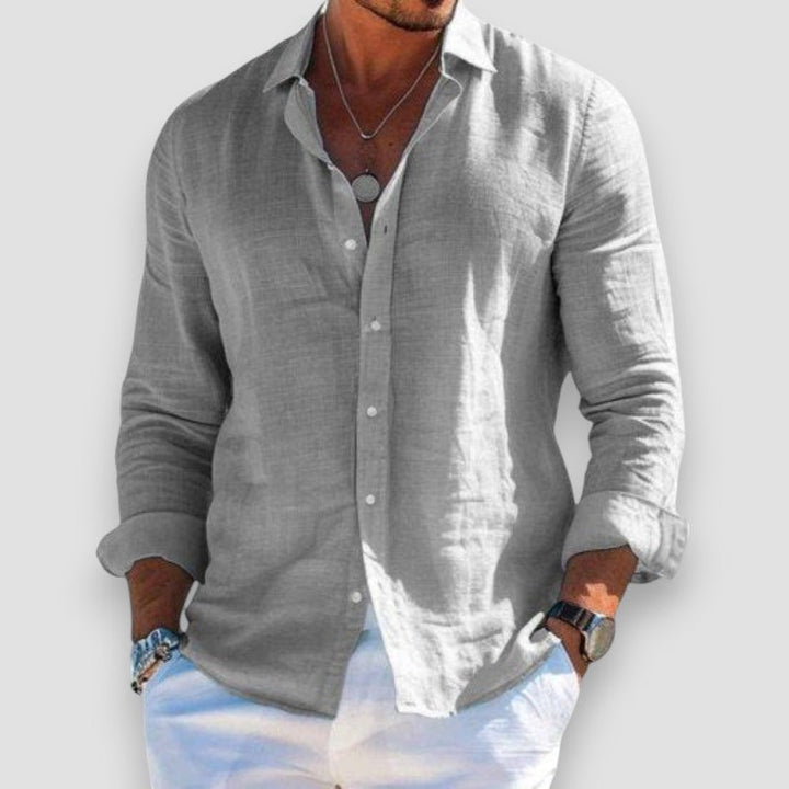Chemise Christofer pour homme, coloris gris, coupe ample et tissu respirant