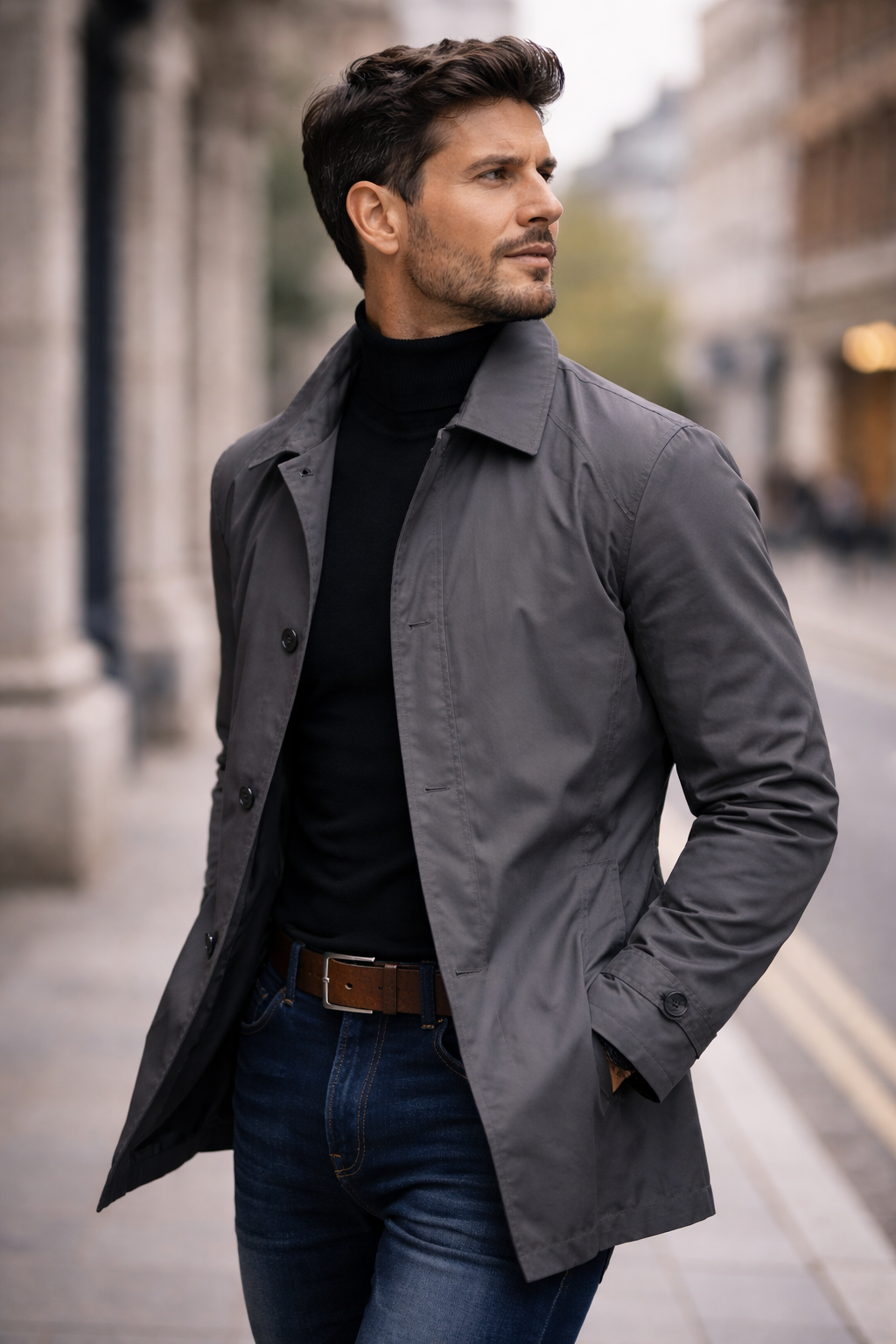 Manteau Adrian pour hommes, vue de profil