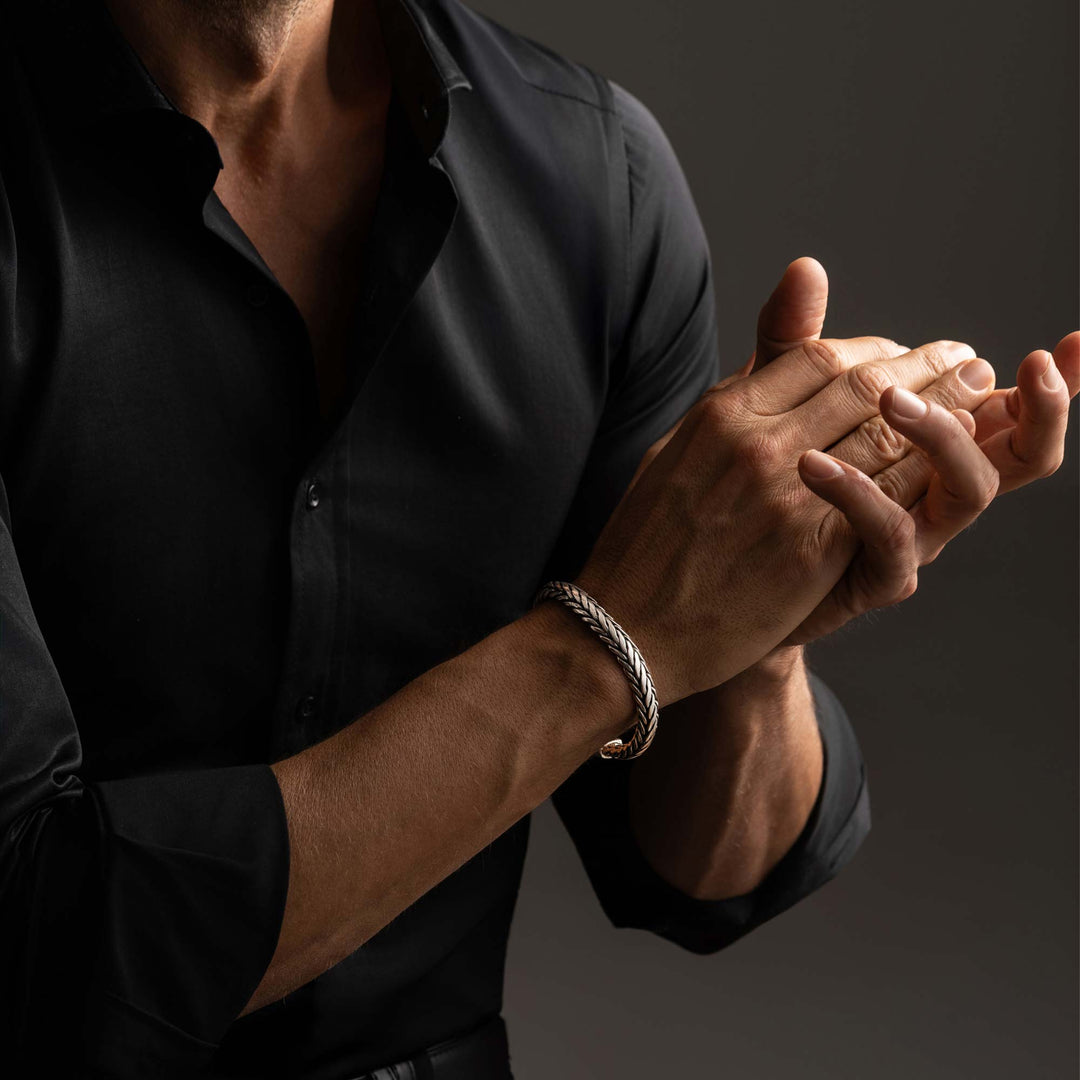 Bracelet tressé lourd Lesi pour homme