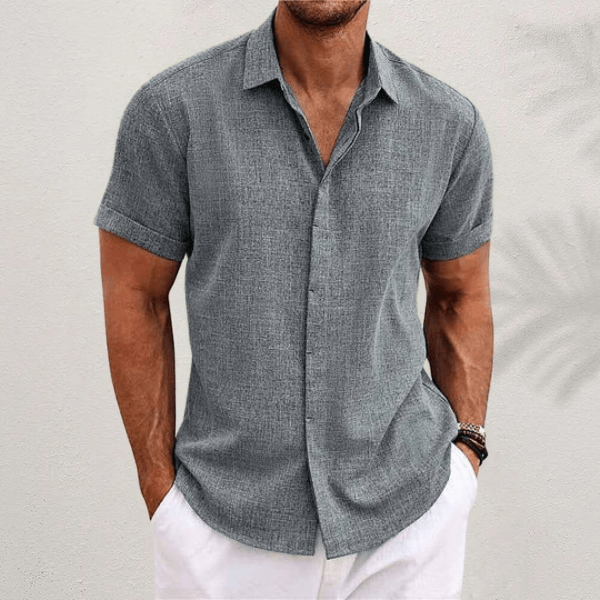 Riviera chemise esprit-Esprit-Lin classique, silhouette homme