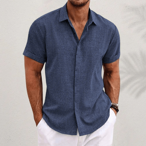 Chemise Riviera esprit-Esprit-Lin, vue détail de la texture