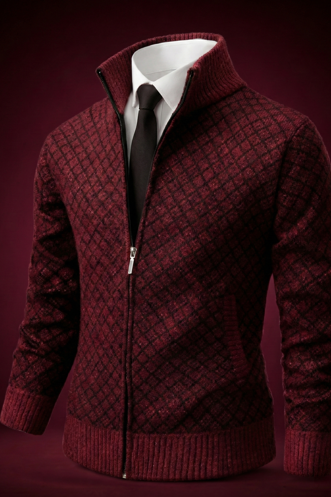 Cardigan Oliver pour homme, coupe moderne, vue de profil