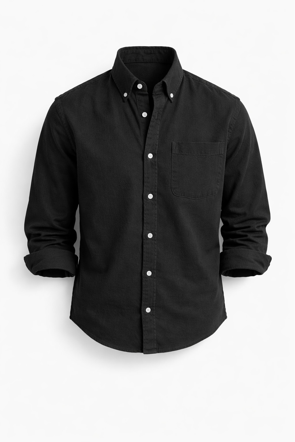 Armand chemise casual-chic Noir vue principale - Atelier Tissure